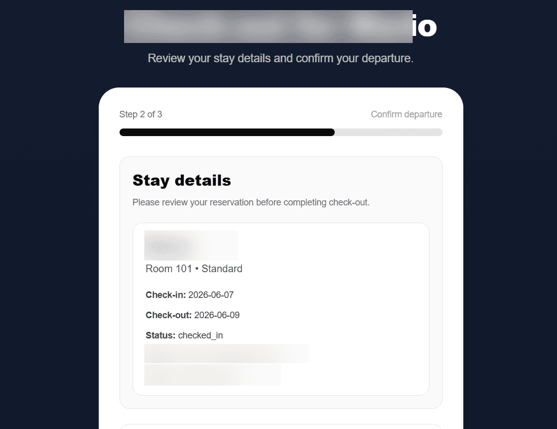 Digital check-out
